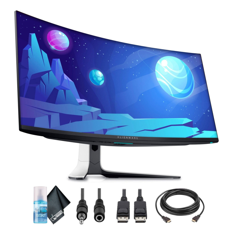 Alienware AW3423DW 34.2" 1440p HDR 175 Hz Curved Gaming Monitor (Lunar Light) + More
