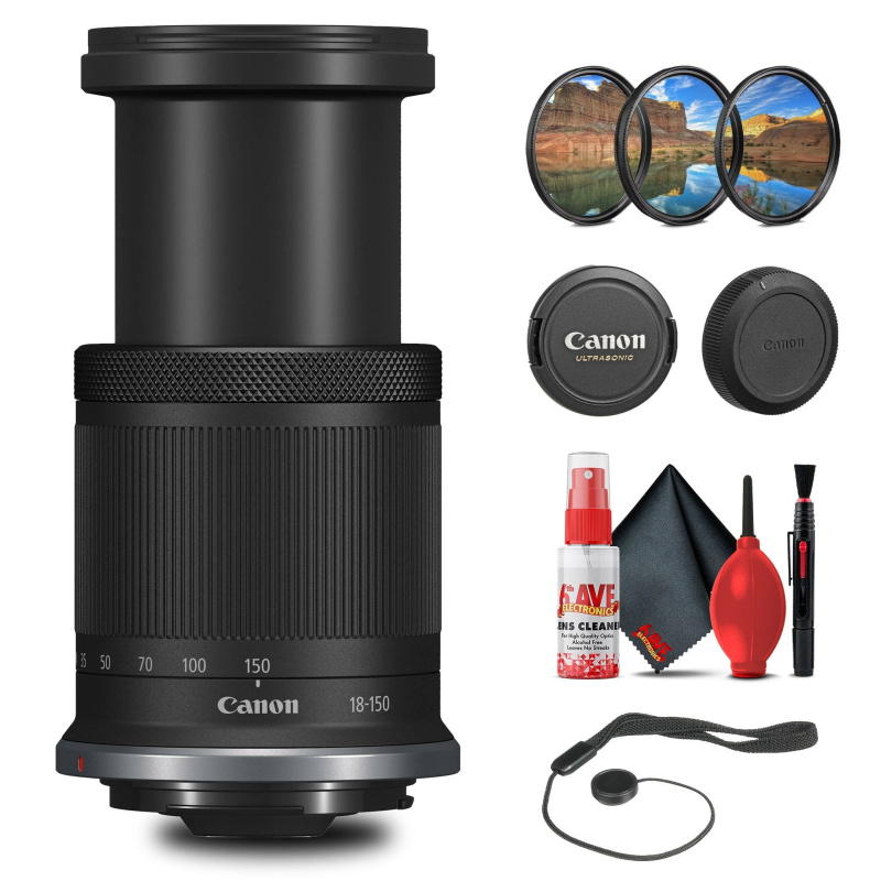 Canon RF-S 18-150mm f/3.5-6.3 IS STM Lens with 64GB Extreme Pro Card + More (International Model)