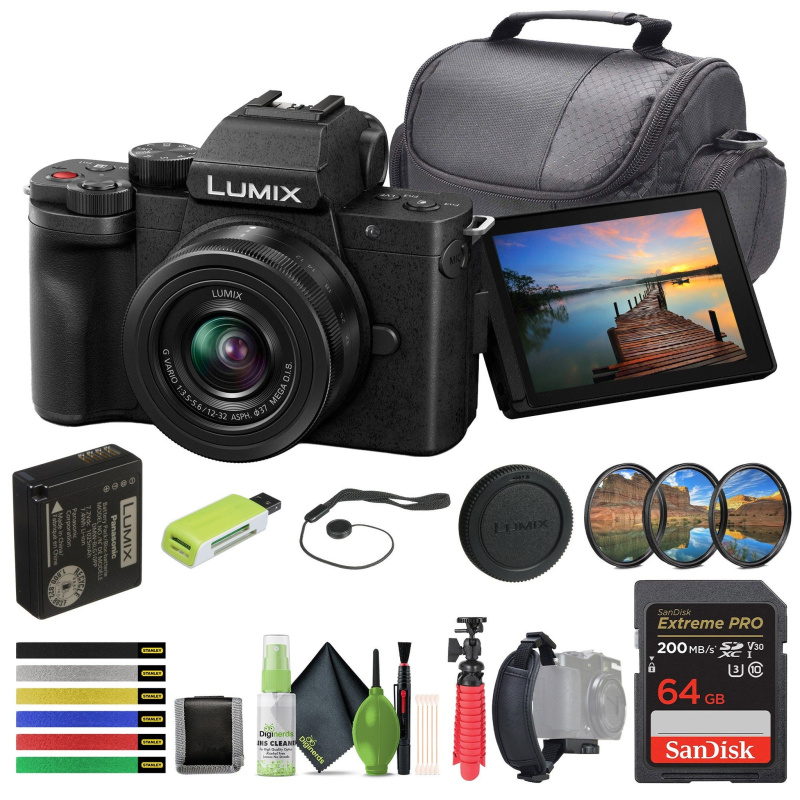 Panasonic Lumix G100 Mirrorless Camera With 12-32mm Lens Vlogging Camera Bundle