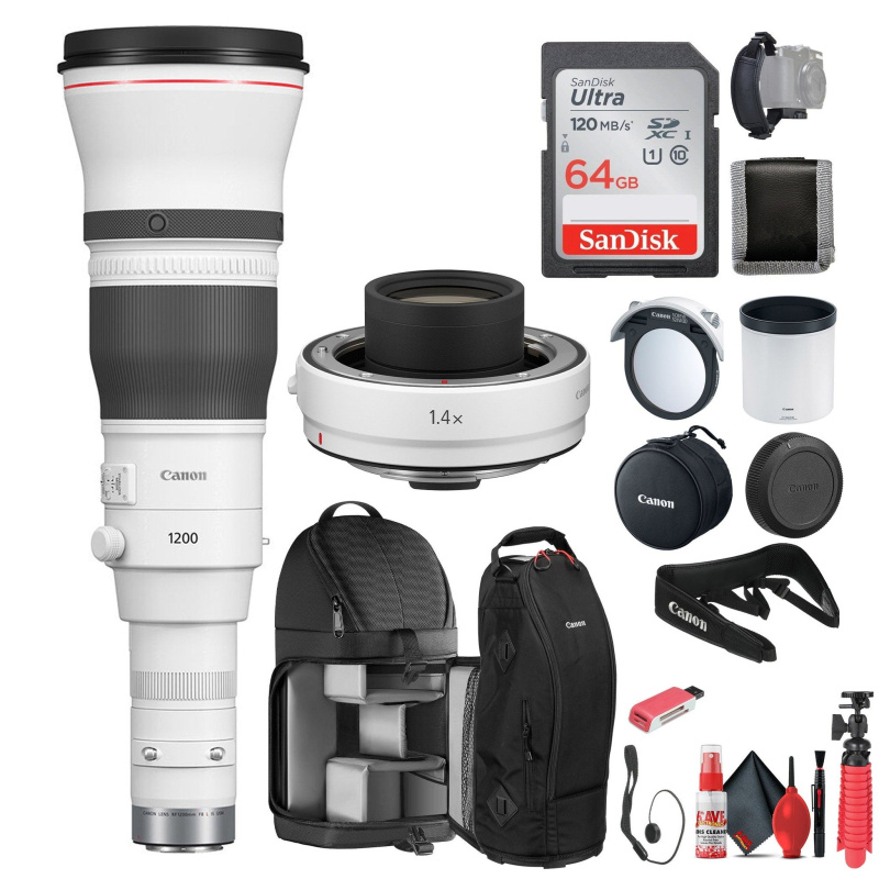 Canon RF 1200mm f/8 L IS USM Lens (5056C002) + Canon Extender RF 1.4x -  Bundle (International Model) -