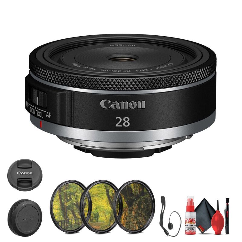 Canon RF 28mm f/2.8 STM Lens (Canon RF), Wide-Angle,  - Bundle (International Model)