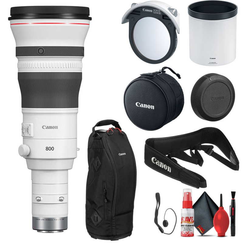 Canon RF 800mm f/5.6 L IS USM Lens Ideal for sports, wildlife, and journalism - Bundle (International Model)