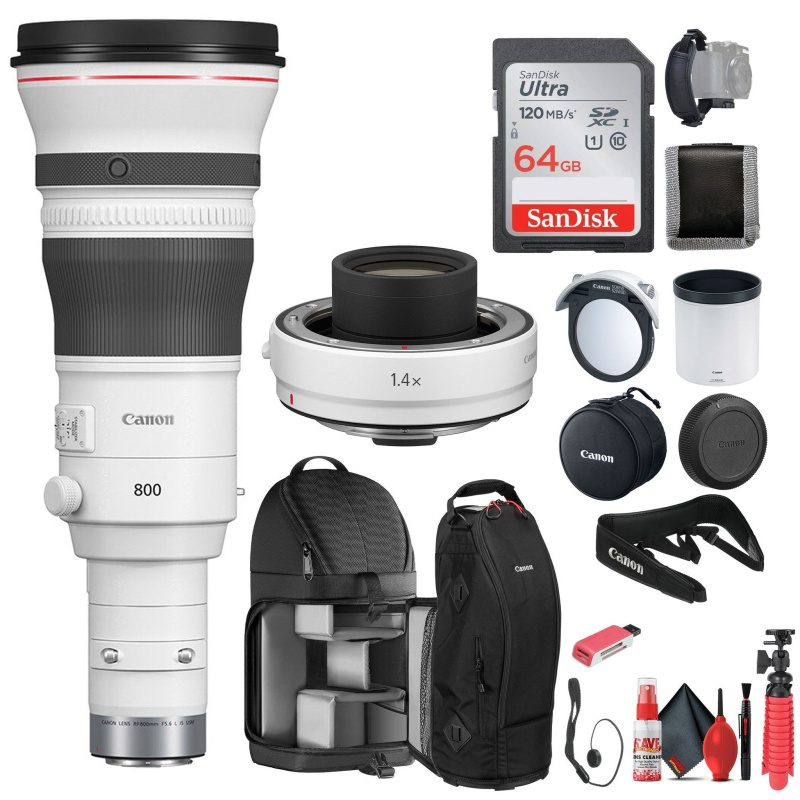 Canon RF 800mm f/5.6 L IS USM Lens Ideal for sports, wildlife, and journalism - Bundle (International Model) -