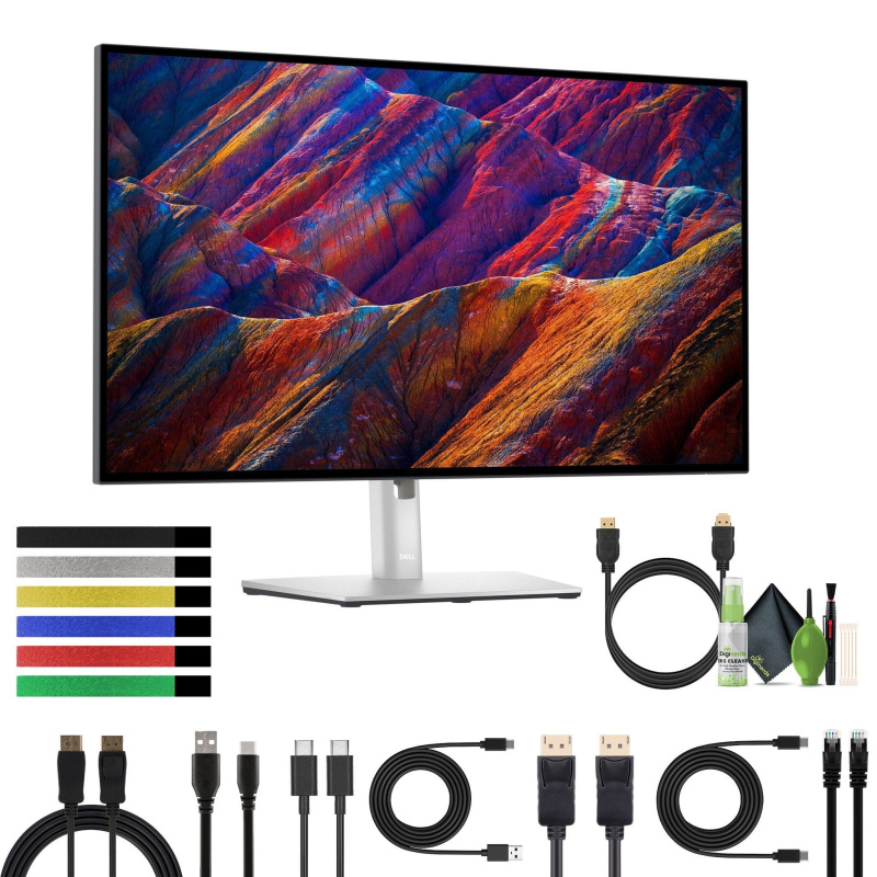 Dell Ultrasharp U2723QE 27" Ips 4k Monitor with USB C Docking Hub Bundle