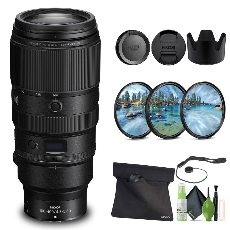 Nikon - NIKKOR Z 100-400mm f/4.5-5.6 VR S Super-Telephoto Lens for Z Series  - Bundle