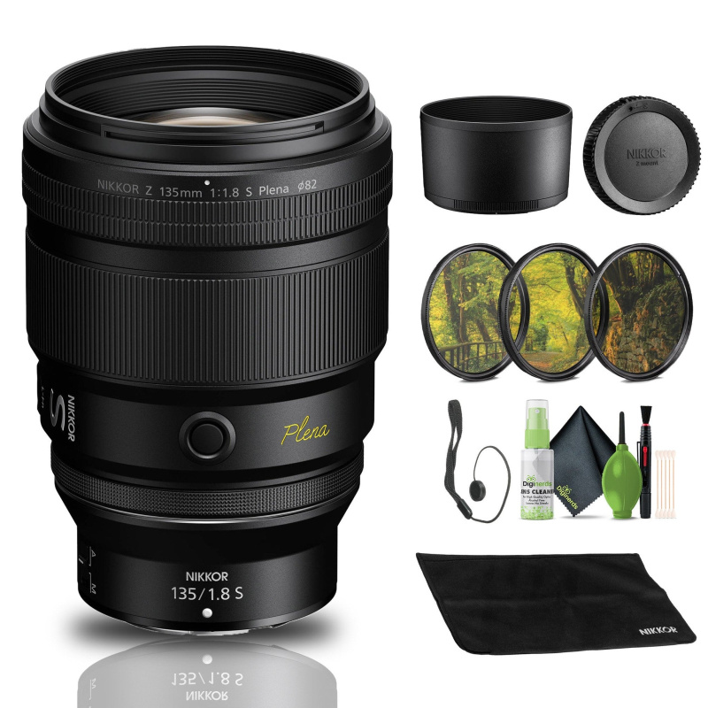 Nikon NIKKOR Z 135mm f/1.8 S Plena Lens (20123) + Filter Kit + Cap Keeper  - Bundle