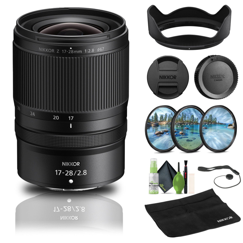 Nikon NIKKOR Z 17-28mm f/2.8 Lens (20115) + Filter Kit + Cap Keeper + Cleaning Kit - Bundle