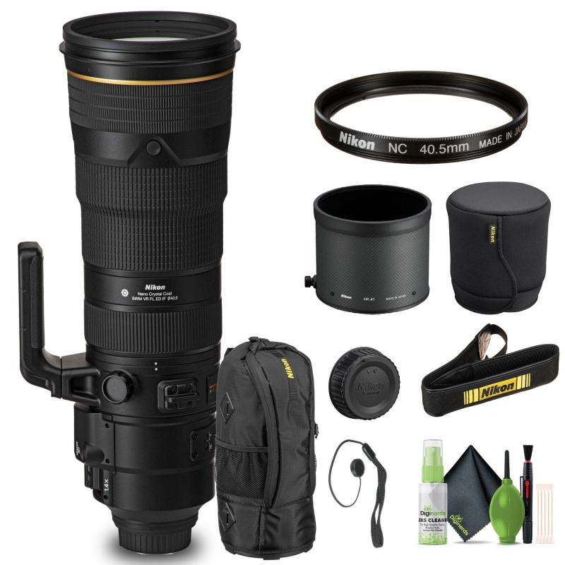 Nikon AF-S NIKKOR 180-400mm f/4E TC1.4 FL ED VR Lens (20071) + Cap Keeper - Bundle