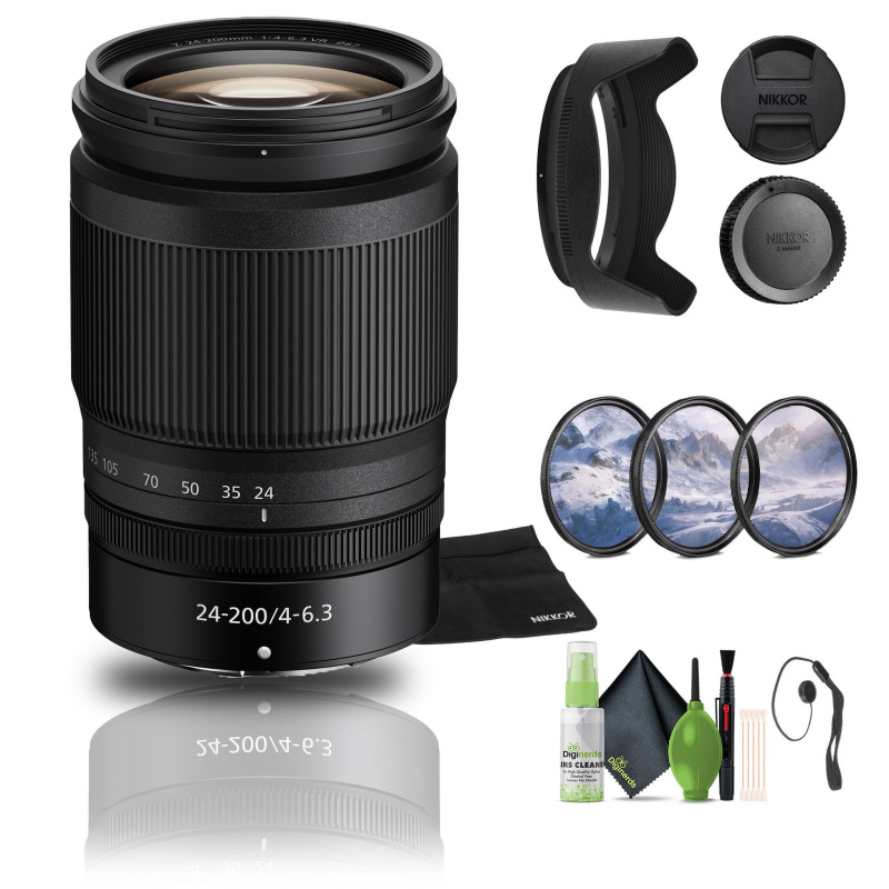 Nikon NIKKOR Z 24-200mm f/4-6.3 VR Telephoto Zoom Lens for Nikon Z Cameras - Bundle
