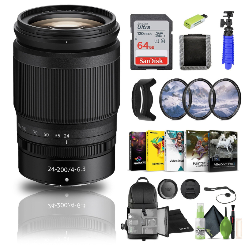Nikon NIKKOR Z 24-200mm f/4-6.3 VR Telephoto Zoom Lens for Nikon Z Cameras - Bundle
