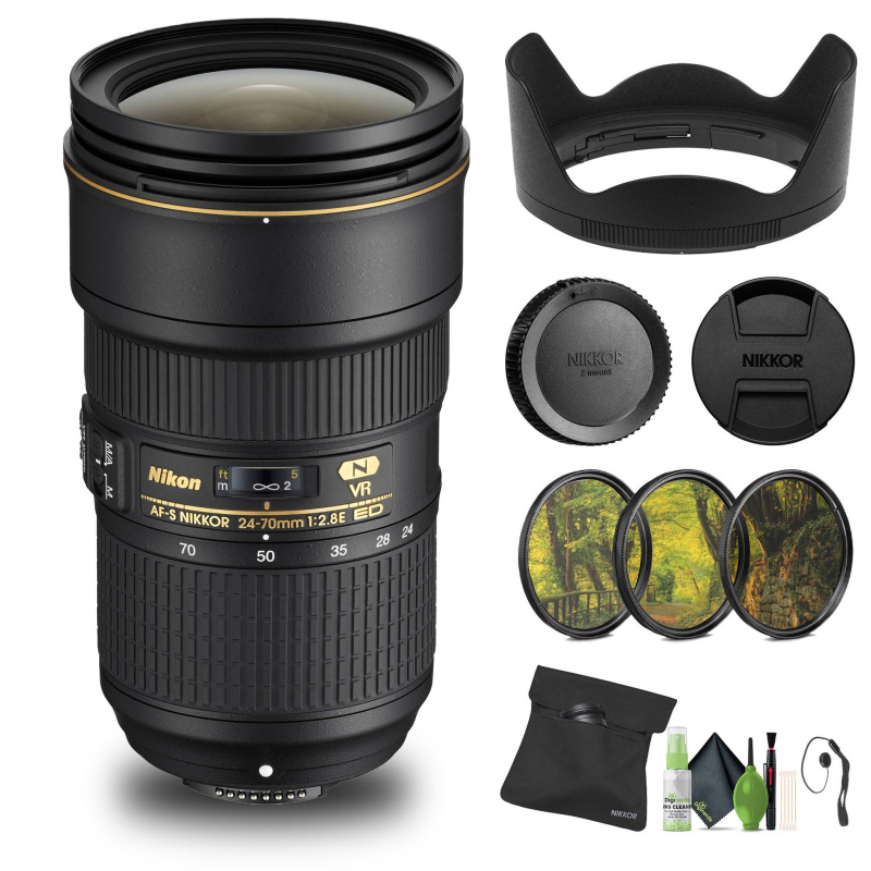 Nikkor Z 24-70mm f/2.8 S Optical Zoom Lens for Nikon Z (20089) + Filter Kit - Bundle