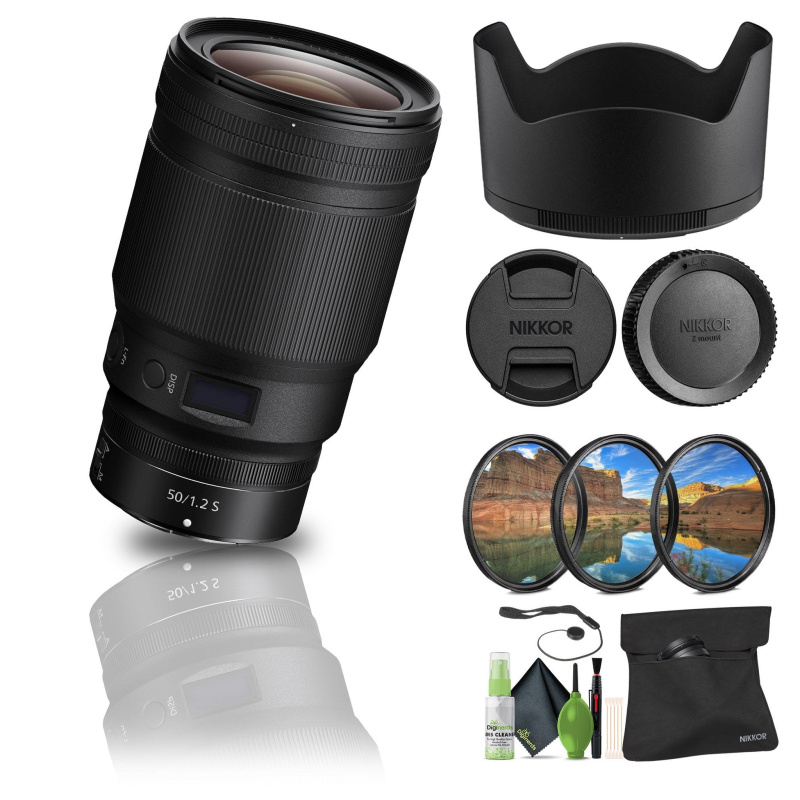 Nikon NIKKOR Z 50mm f/1.2 S Standard Prime Lens for Nikon Z Cameras (20095) - Bundle