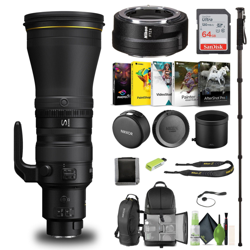 Nikon NIKKOR Z 600mm f/4 TC VR S Super-Telephoto Lens for Nikon Z Mount Cameras  - Bundle