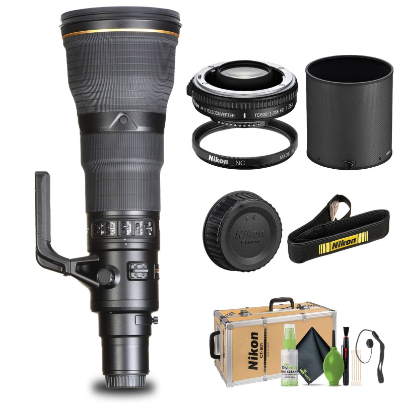 Nikon - AF-S NIKKOR 800mm f/5.6E FL ED VR Super-Telephoto Lens for Select Camera - Bundle