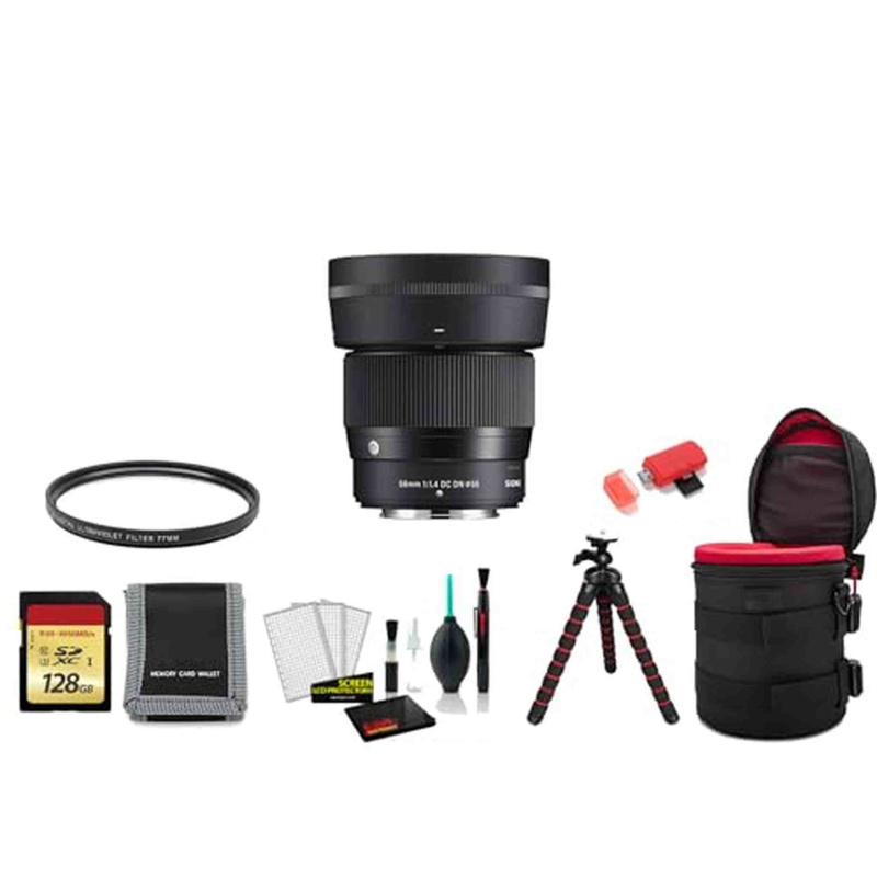 Sigma 56mm f/1.4 DC DN Contemporary Lens (Nikon Z) with Memory Card