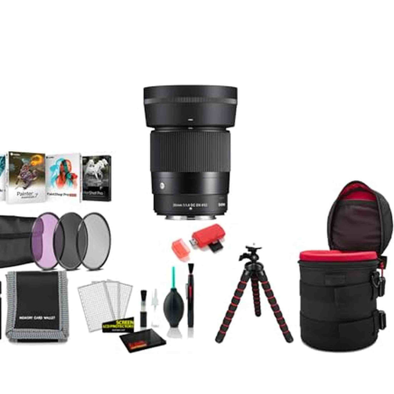 Sigma 56mm f/1.4 DC DN Contemporary Lens (Nikon Z) with Tripod and More