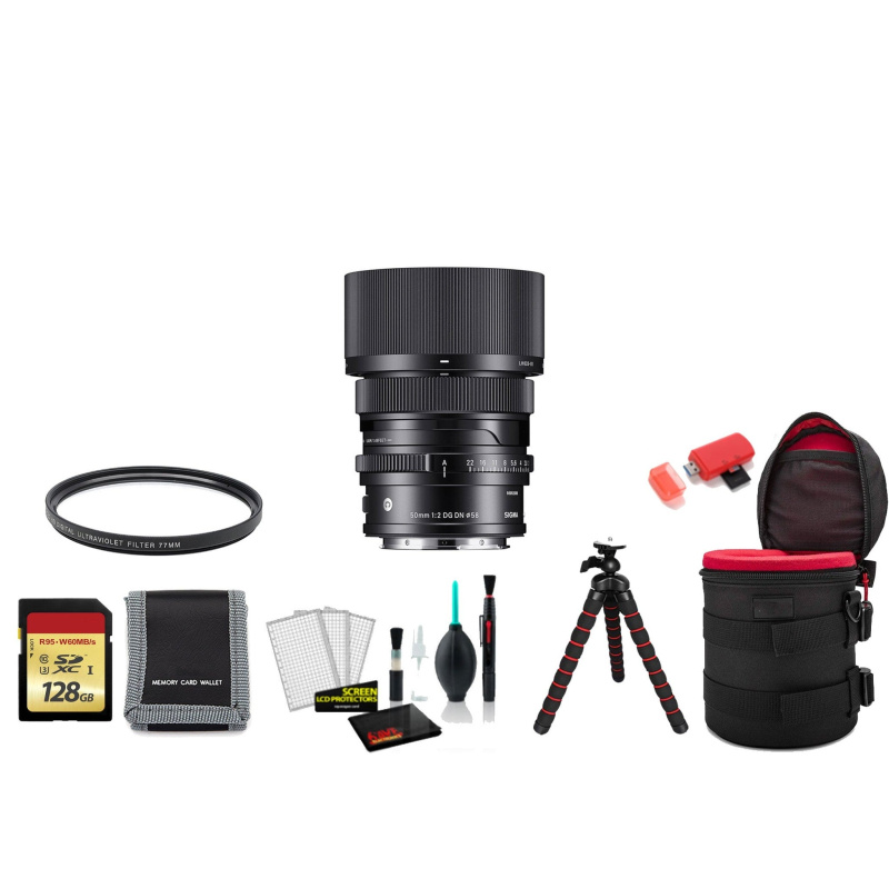 Sigma 50mm f/2 DG DN Contemporary Lens (Leica L) with Memory Card