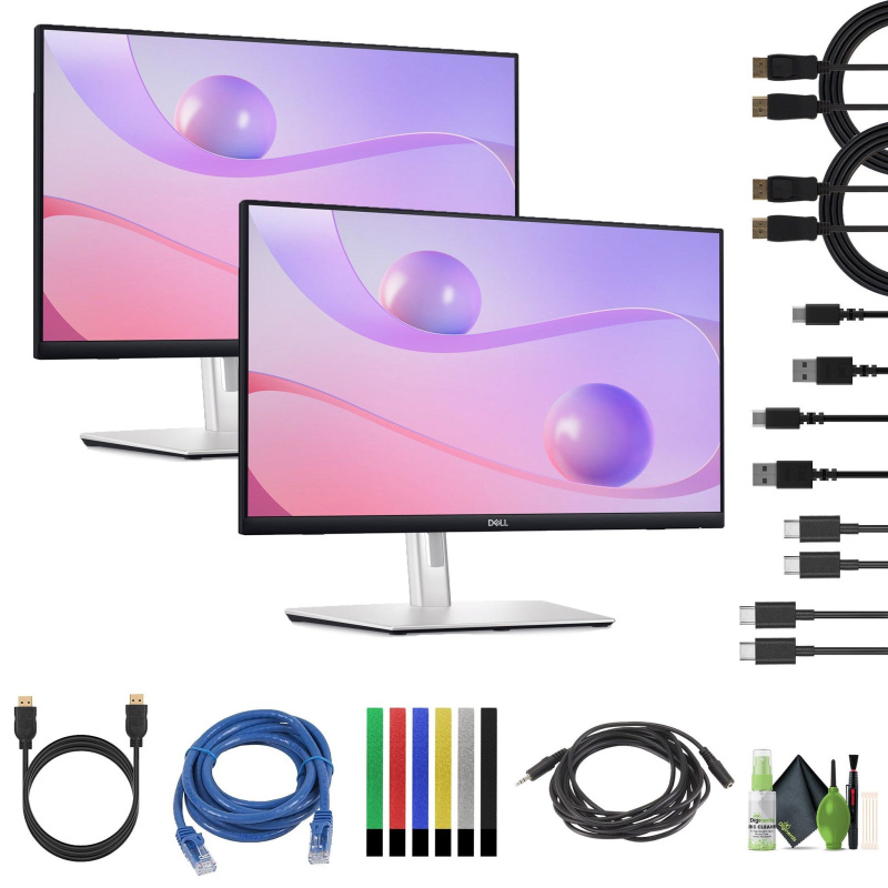 Dell 24 P2424HT + 2 x Network Cable + 2 x Headphone Extender + Cleaning Kit + Cable Ties