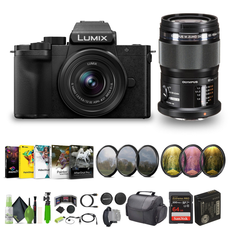 Panasonic Lumix G100D 4K Mirrorless Camera Vlogging Accessories Bundle