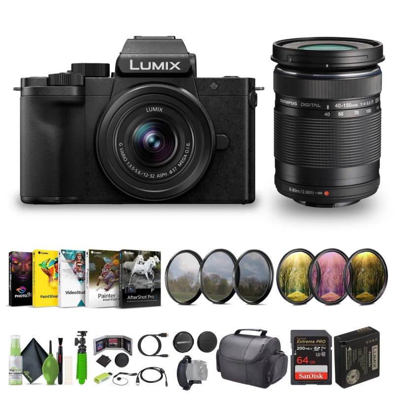 Panasonic Lumix G100D 4K Mirrorless Camera, Youtube Vlogger Kit Bundle