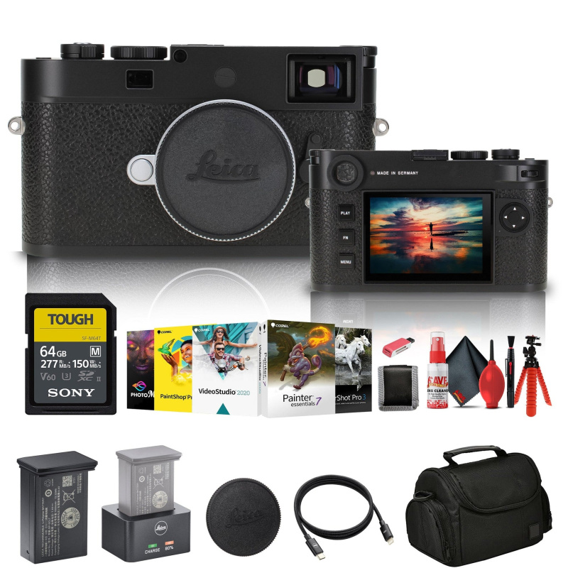 Leica M11-P Rangefinder Camera (Black) (202-11) + 64GB Memory Card + Bag + More