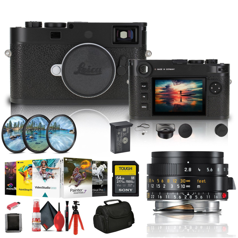 Leica M11-P Rangefinder Camera (Black) (202-11) + Leica 28mm f/2.8 Lens Bundle