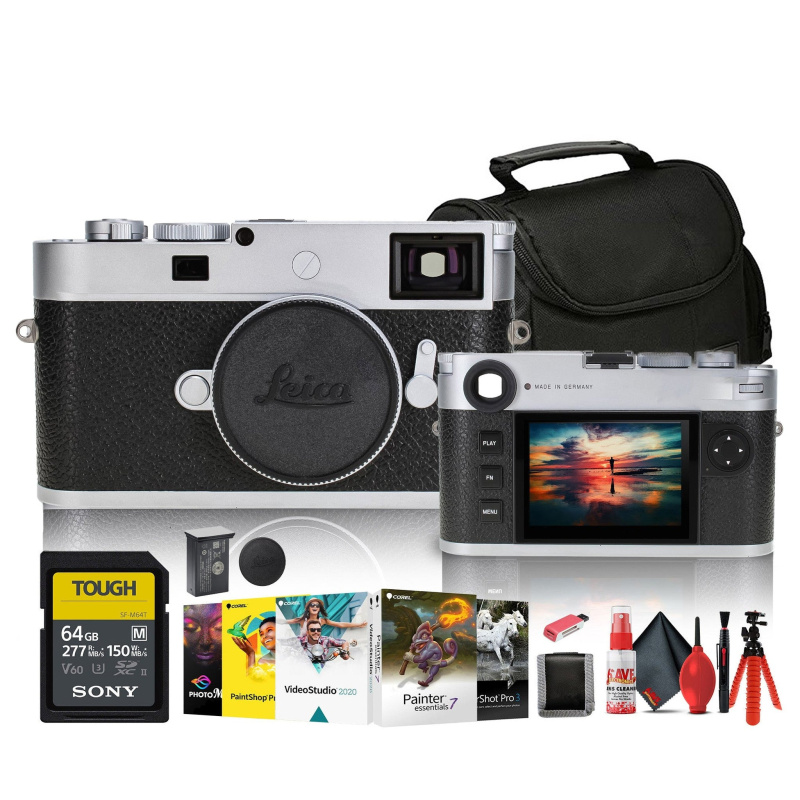 Leica M11-P Rangefinder Camera (Silver) (202-14) + 64GB Memory Card + Bag + More