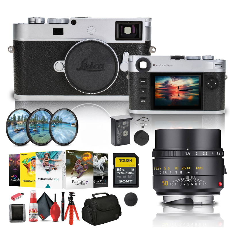 Leica M11-P Rangefinder Camera (Silver) (202-14) + Leica 50mm f/1.4 Lens Bundle