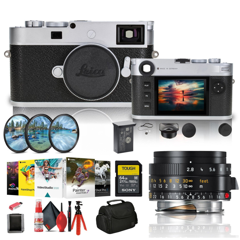 Leica M11-P Rangefinder Camera (Silver) (202-14) + Leica 28mm f/2.8 Lens Bundle