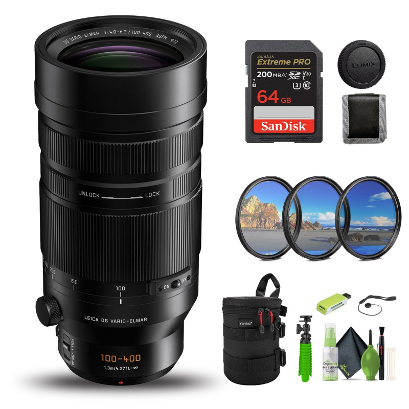 Panasonic LUMIX (H-RSA100400) 100-400mm, F4.0-6.3 II ASPH, Micro Four Thirds Camera Lens