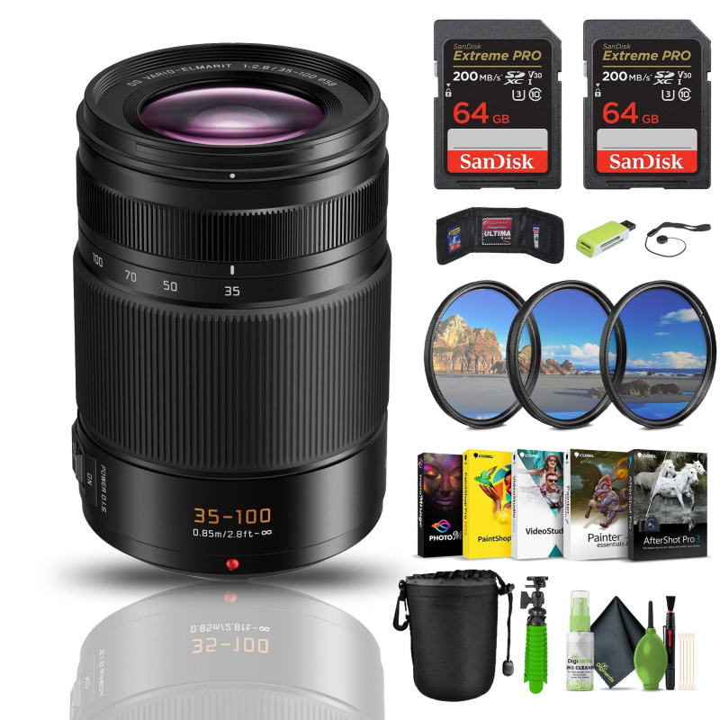 Panasonic LUMIX Micro Four Thirds Camera Lens, Leica DG Vario-ELMARIT 35-100mm / F2.8 / Power O.I.S. - H-ES35100