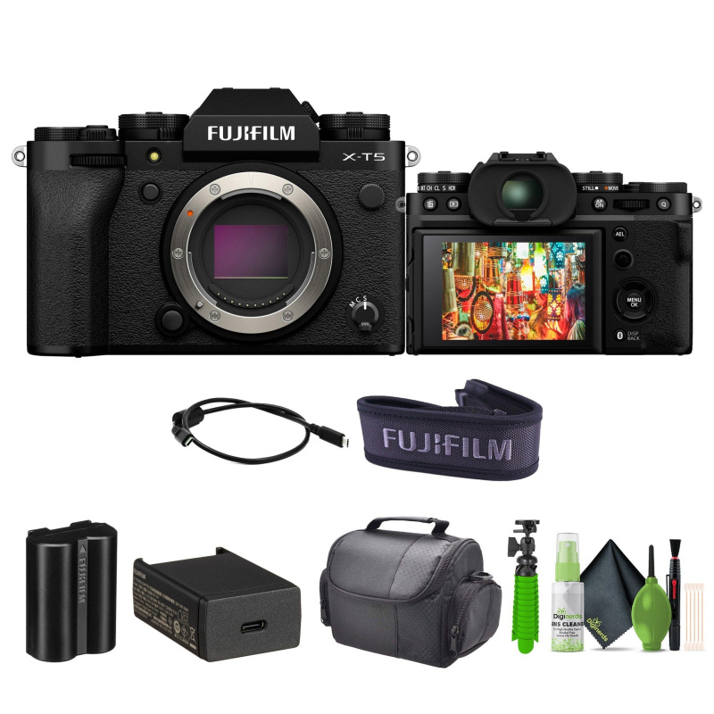 Fujifilm X-T5 Mirrorless Digital Camera Body + Tripod +  Bag + More