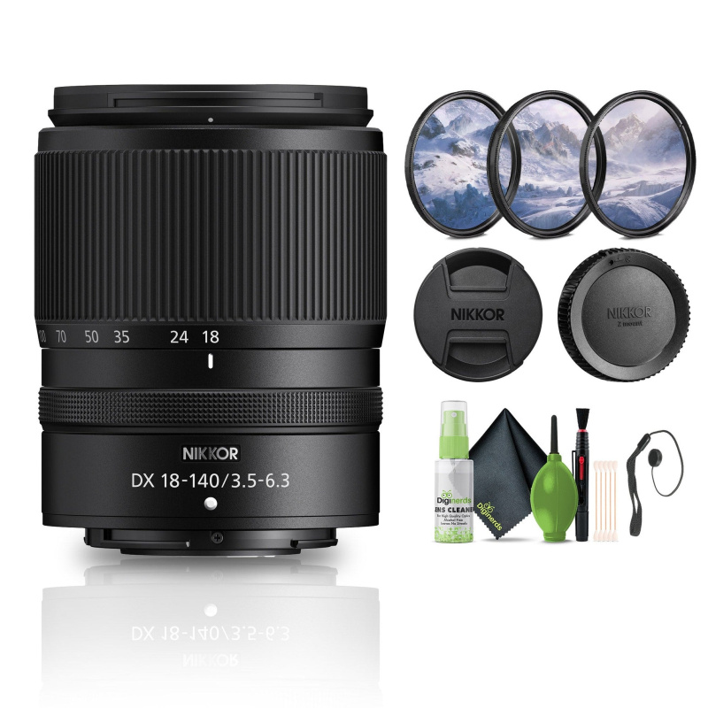 Nikon NIKKOR Z DX 18-140mm f/3.5-6.3 VR Compact Zoom Lens (20104) Bundle