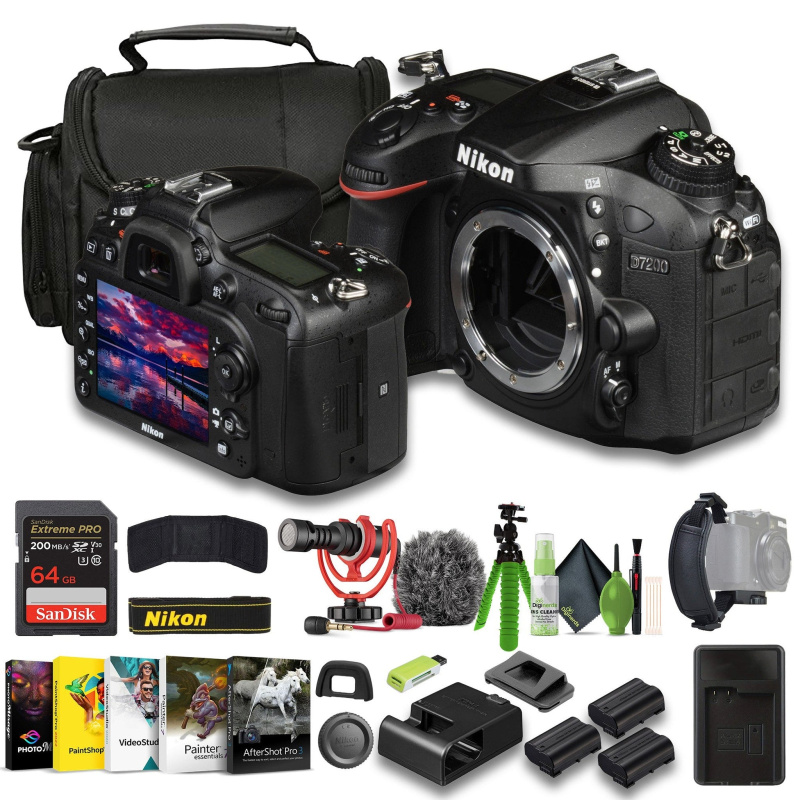 Nikon D7200 24.2 MP DX-Format Digital SLR Camera (1554) Bundle