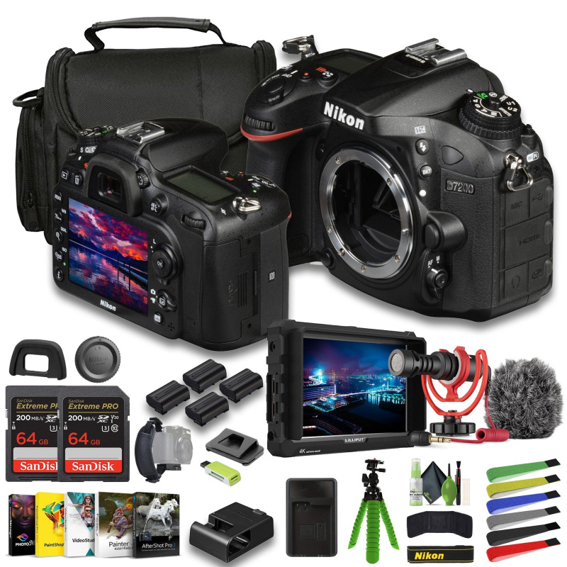 Nikon D7200 24.2 MP DX-Format Digital SLR Camera (1554) Bundle