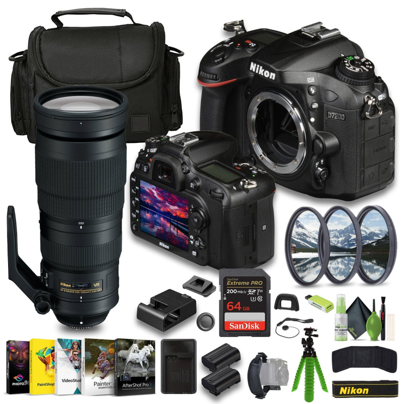 Nikon D7200 24.2 MP DX-Format Digital SLR Camera (1554) Bundle