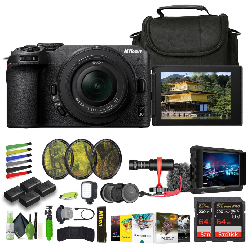 Nikon Z30 Lightweight Mirrorless Camera with 16-50mm Zoom Lens (1749) Bundle