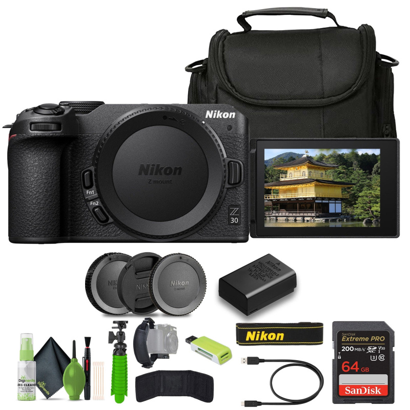 Nikon Z30 Lightweight Mirrorless Camera (1737) Bundle