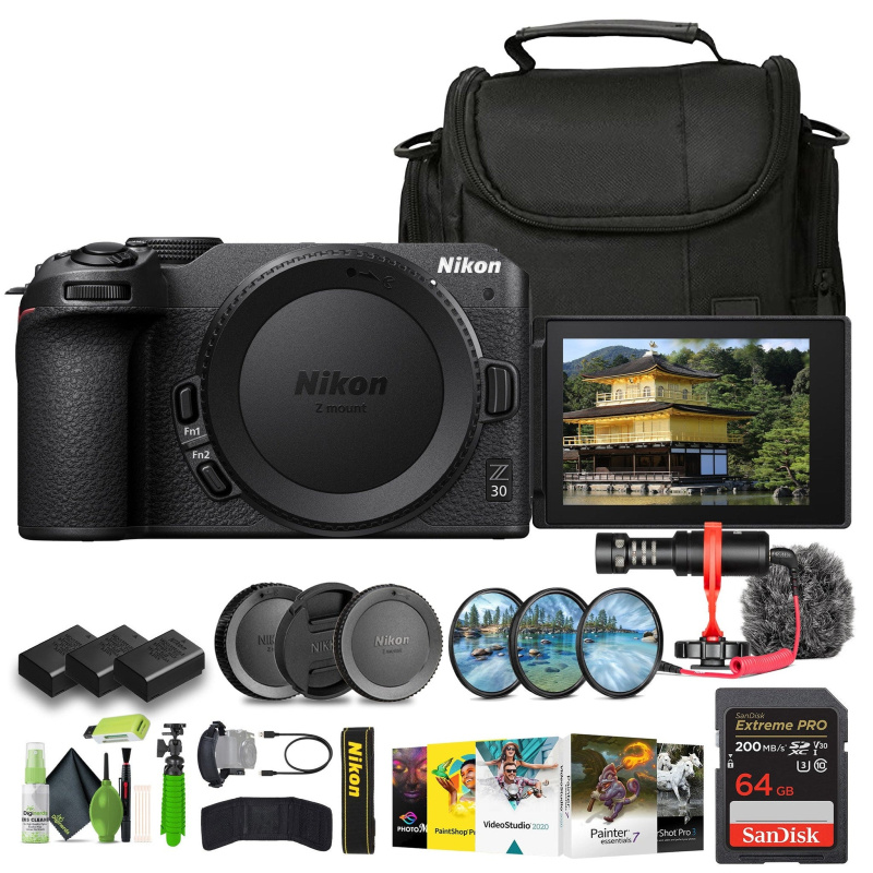 Nikon Z30 Lightweight Mirrorless Camera (1737) Bundle