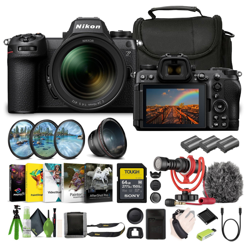 Nikon Z6III FX-format Mirrorless Camera With NIKKOR Z 24-70mm f/4 S Zoom Lens (1892) Bundle
