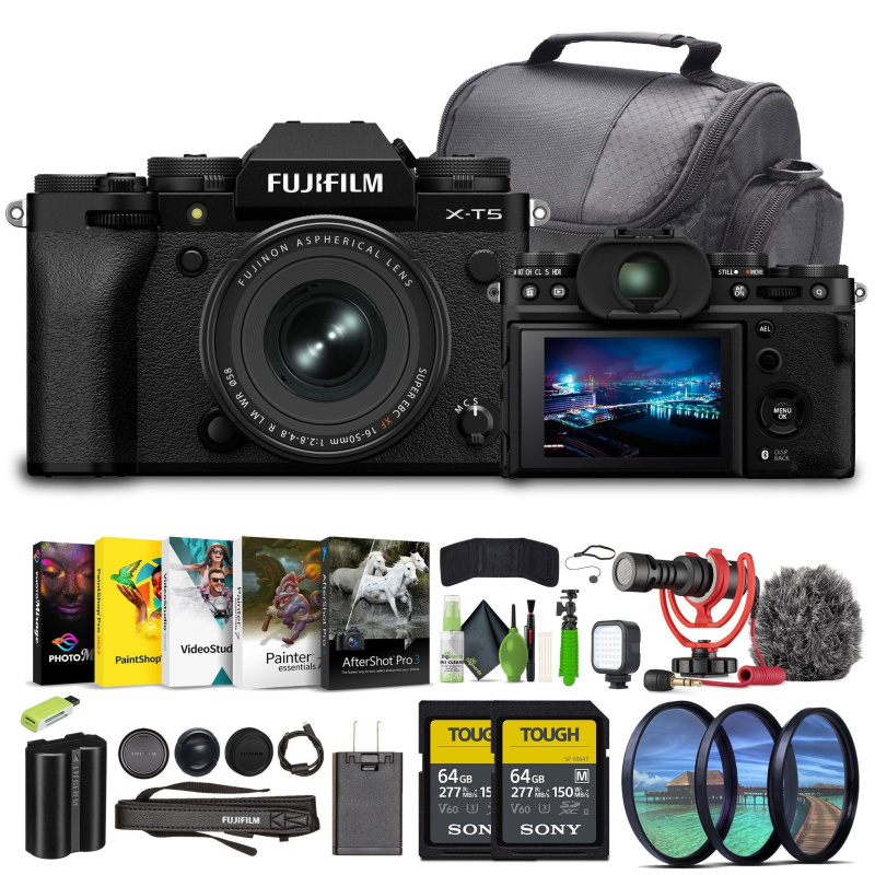 Fujifilm X-T5 Mirrorless Camera With XF 16-50mm f/2.8-4.8 Black Lens Bundle