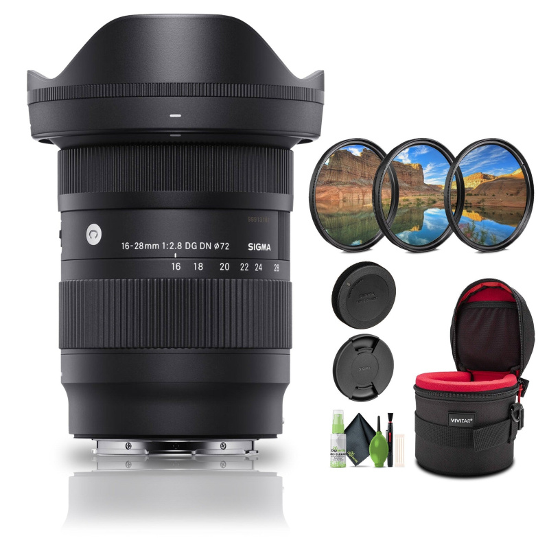 Sigma 16-28mm f/2.8 DG DN Contemporary Lens for E + Cleaning Kit + Lens Case