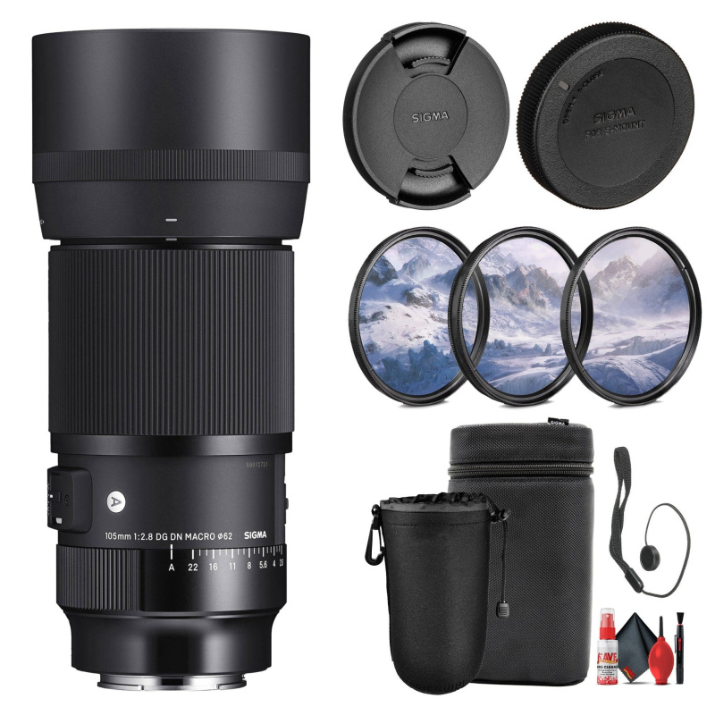 Sigma 105mm f/2.8 DG DN Macro Art Lens for Sony E Bundle