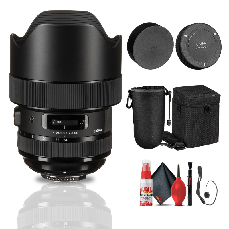 Sigma 14-24mm f/2.8 DG HSM Art Lens for Nikon F Bundle