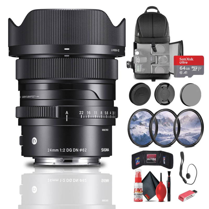 Sigma 24mm f/2 DG DN Contemporary Lens for Sony E Bundle