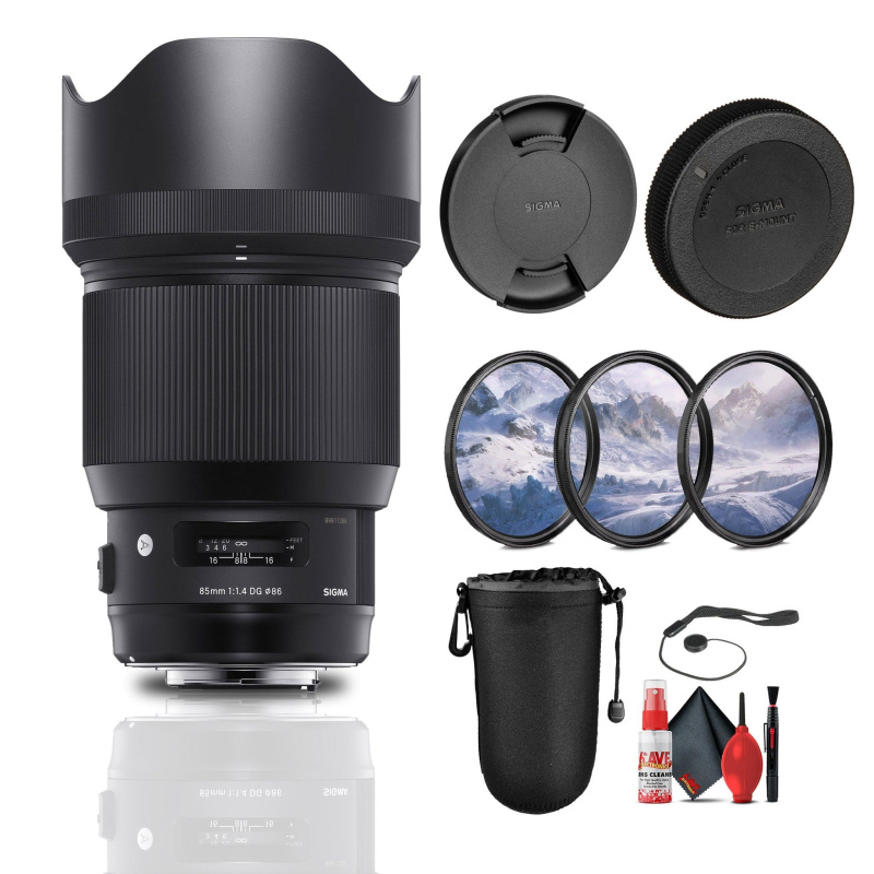Sigma 85mm f/1.4 DG HSM Art Lens for Nikon F Bundle