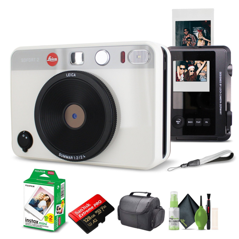 Leica Sofort 2 Hybrid Instant and Digital Camera + Instant Film 20 Sheets White
