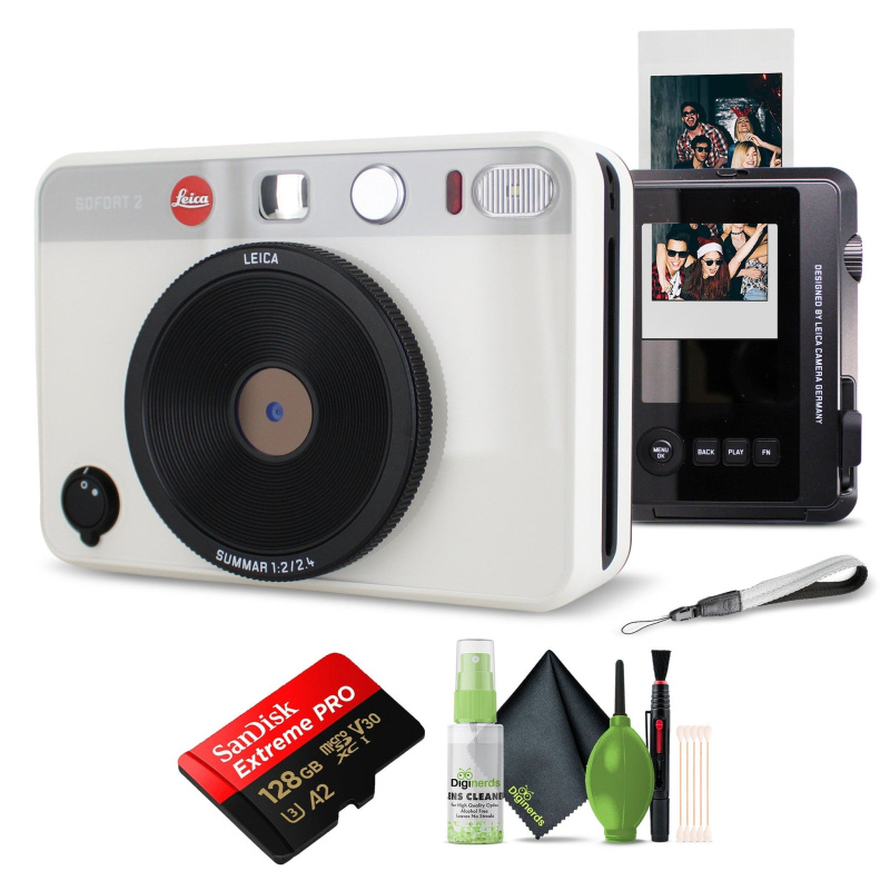 Leica Sofort 2 Hybrid Instant Photo Film and Digital Camera (White) Bundle