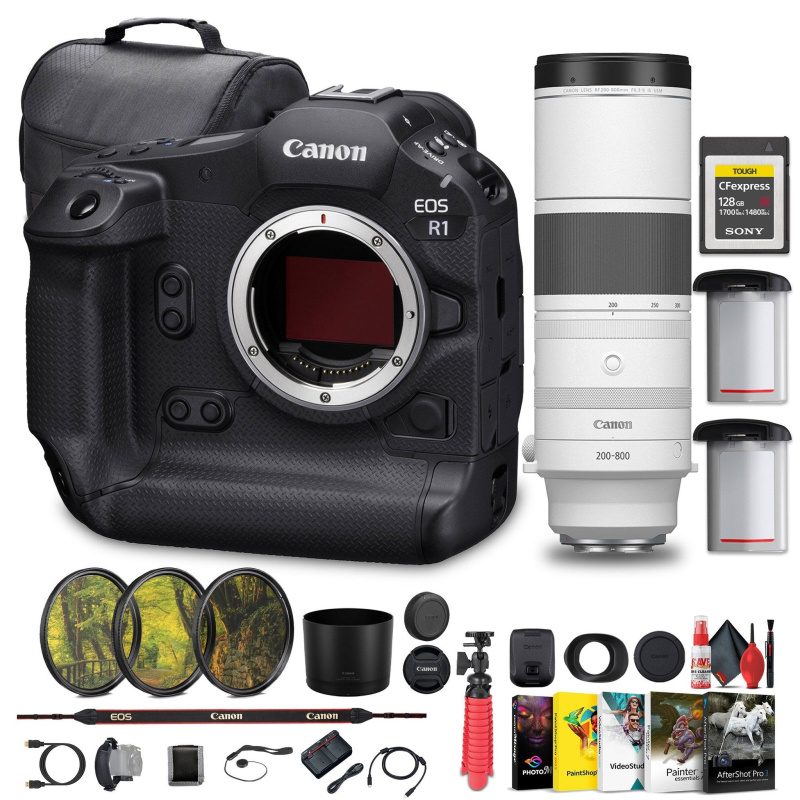Canon EOS R1 Mirrorless Camera - 24MP, Full-Frame Stacked BSI CMOS Sensor Bundle (International Model)