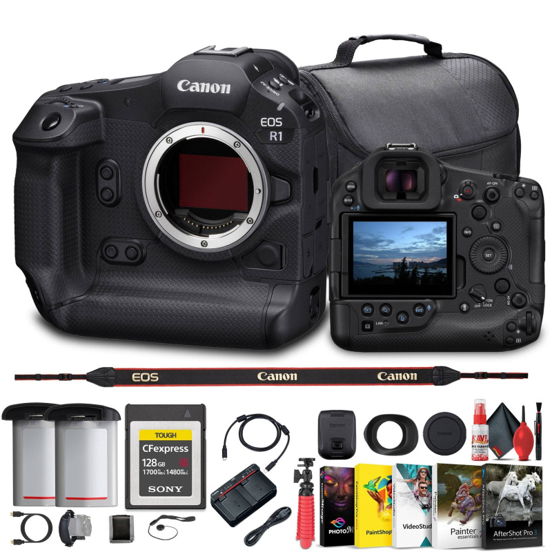 Canon EOS R1 Mirrorless Camera - 24MP, Full-Frame Stacked BSI CMOS Sensor Bundle (International Model)